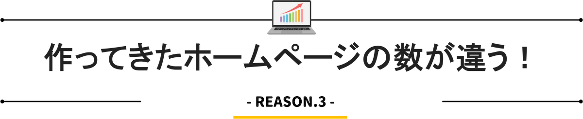 作ってきたホームページの数が違う